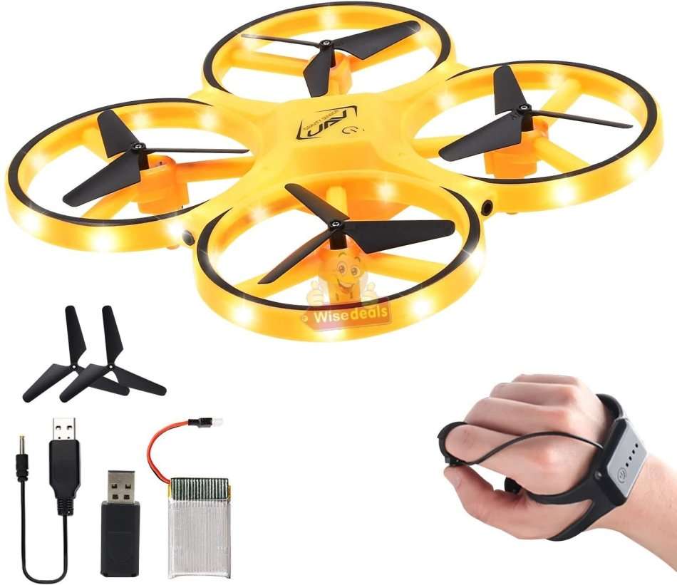 Sensor Gravity Remote Watch or Gesture Control Drone with Infrared Obstacle Avoidance Mode and more