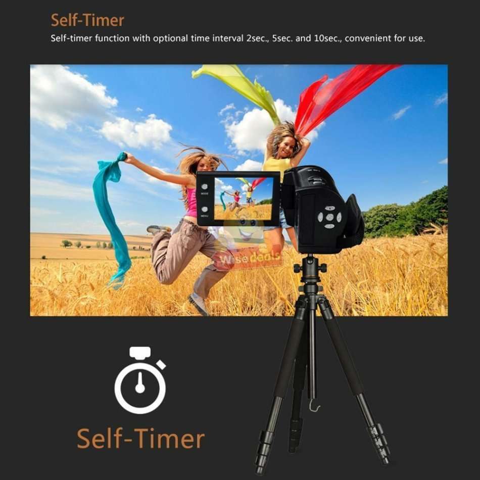 HD Digital Video Camcorder, 3.0 Inch LCD Screen, 20MP, 16X Zoom, Anti-shake, Support SD Card