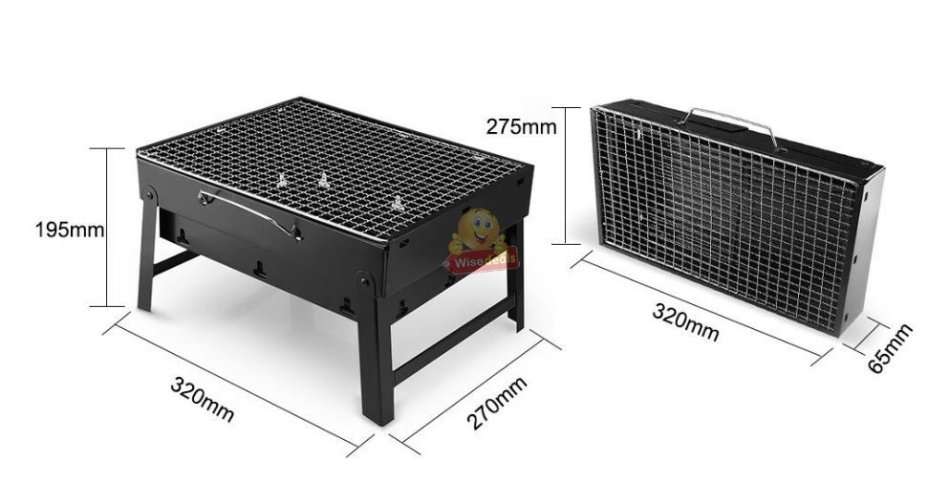 Portable BBQ Braai, Folds into a carry case, open and ready to grill in seconds