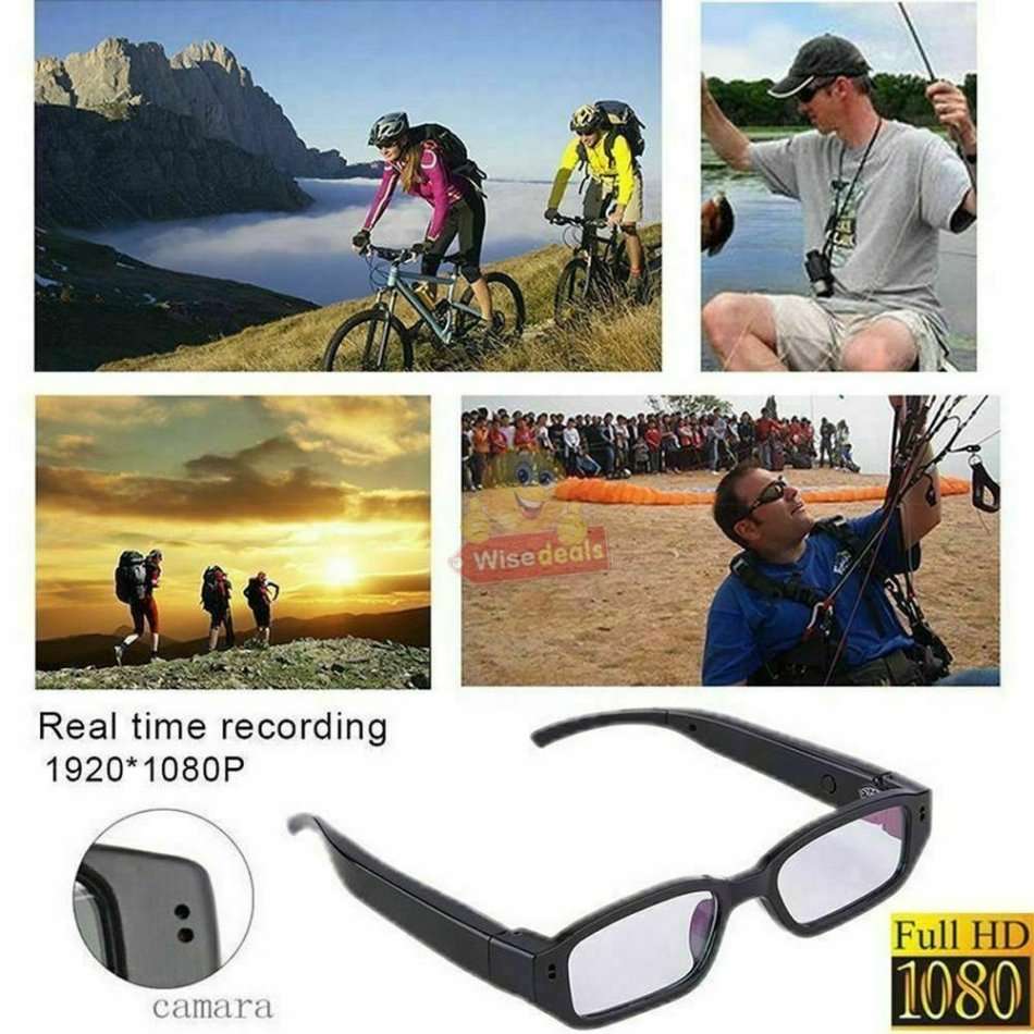 1080P HD Eyeglasses Camera, Support SD Card, Take photos or Videos