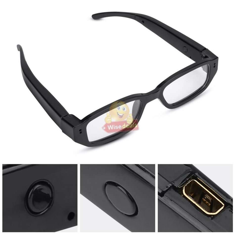 1080P HD Eyeglasses Camera, Support SD Card, Take photos or Videos
