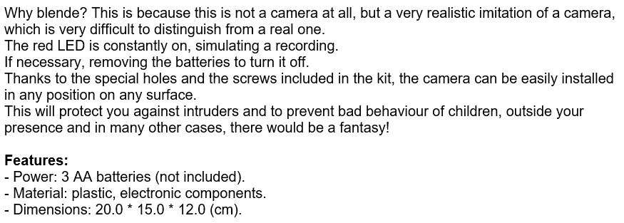 Dummy Security Camera - Why splurge on an expensive real camera? The effect is the same