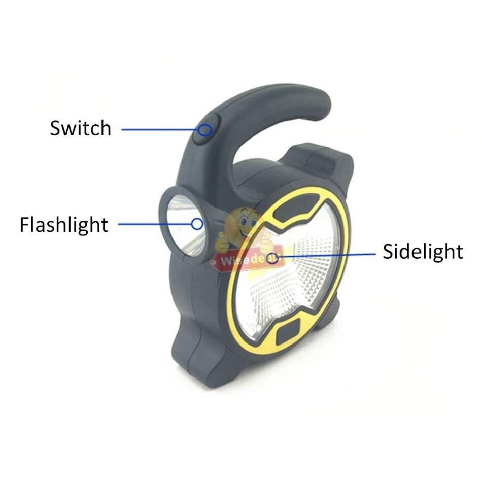 COB Flash Light with Side Light, Perfect for Camping, Maintenance, Emergency and more
