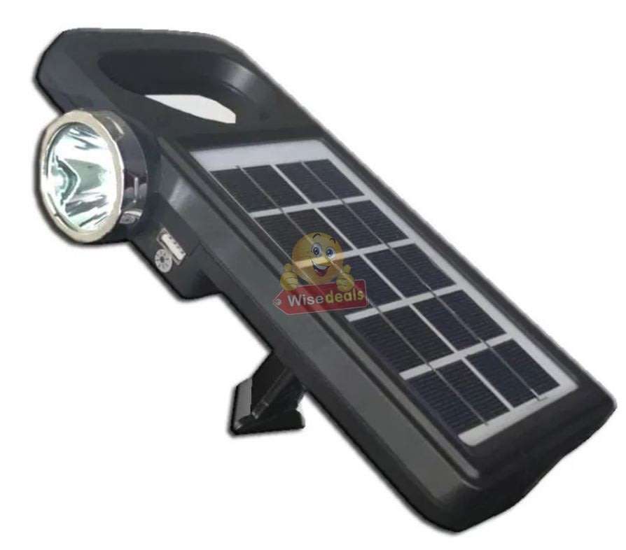 Solar Panel with Build-in Flash Light and Side Light, Support Phone Charging, Lights etc.