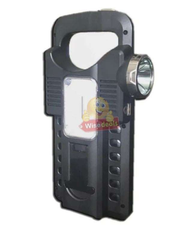 Solar Panel with Build-in Flash Light and Side Light, Support Phone Charging, Lights etc.