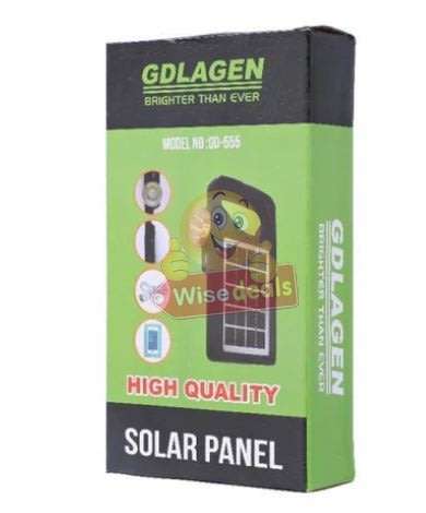 Solar Panel with Build-in Flash Light and Side Light, Support Phone Charging, Lights etc.