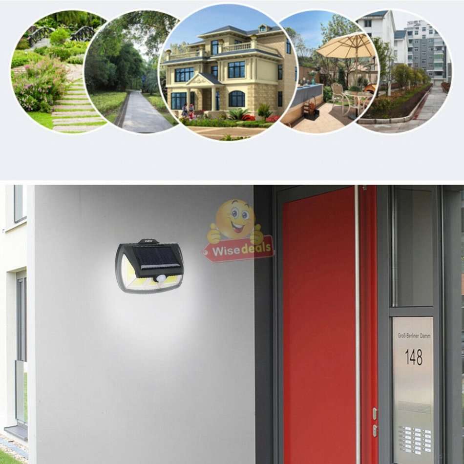 NEW Super Bright 90 COB SOLAR Wall Light, Waterproof, 3 Working Modes, 270°, 1000LM