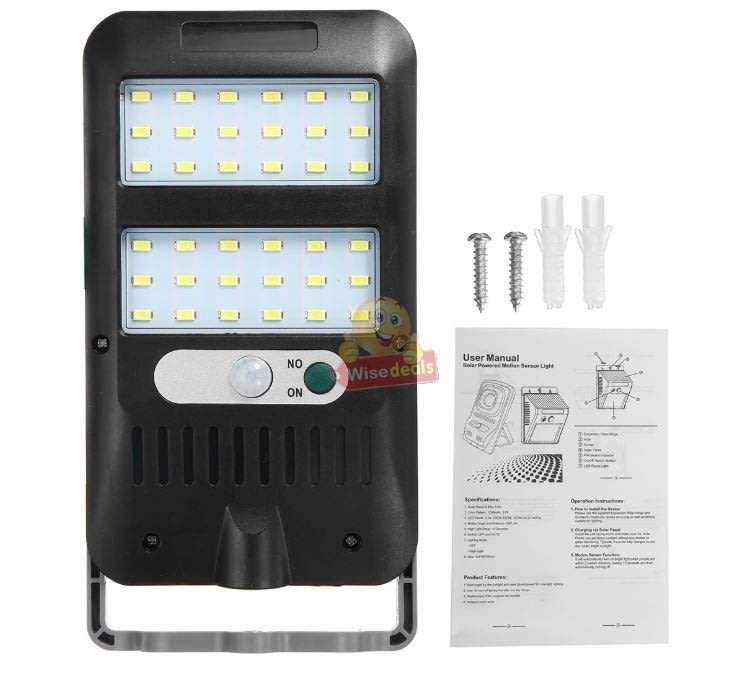 36 LED Super Bright SOLAR Flood Light, Waterproof, Motion Sensing, Intelligent Energy-Saver