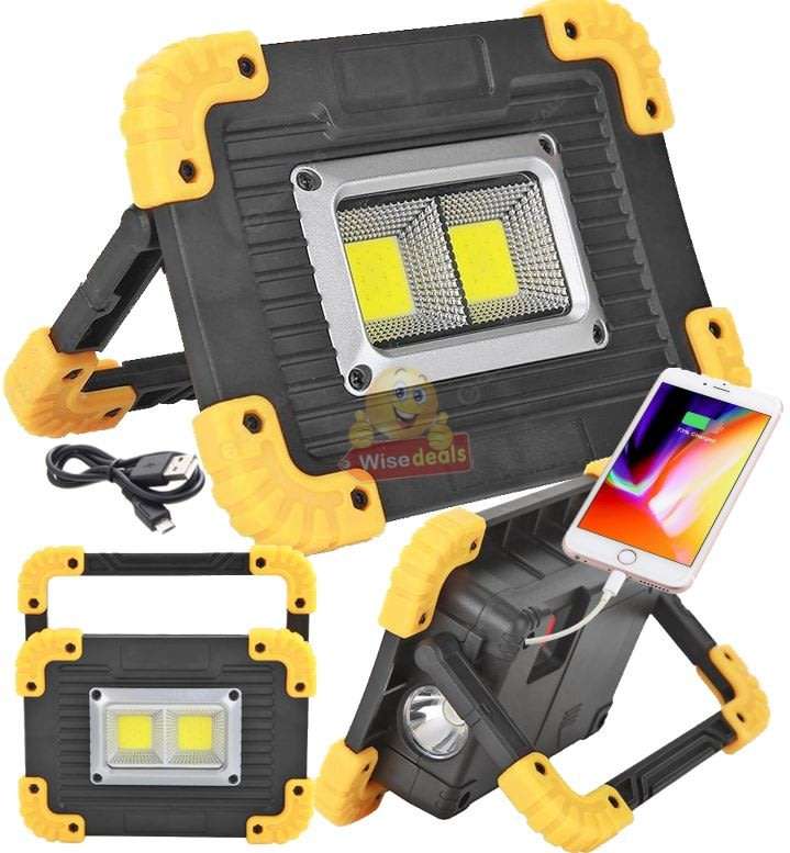 Portable Super Bright COB Working Lamp, use as Power bank to charge phones, Support USB etc