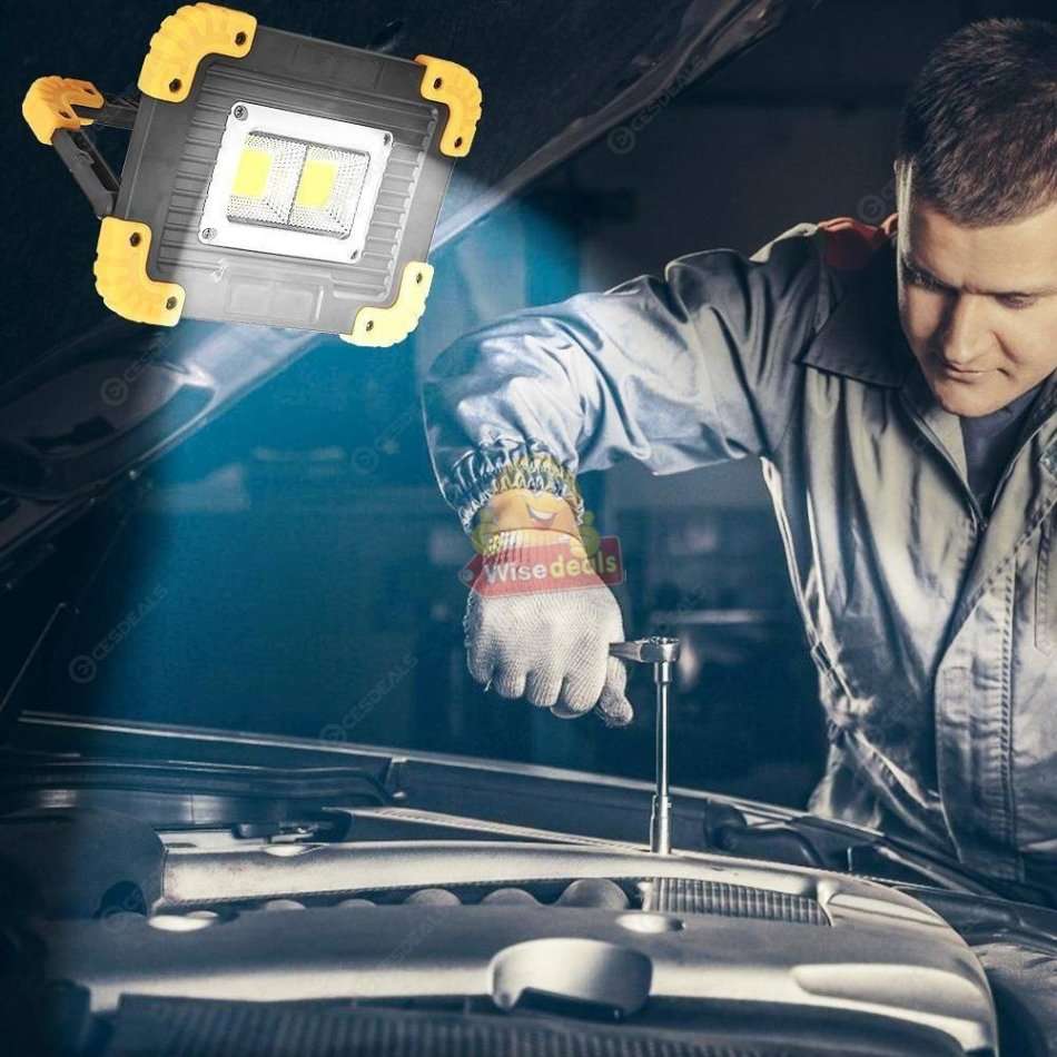 Portable Super Bright COB Working Lamp, use as Power bank to charge phones, Support USB etc