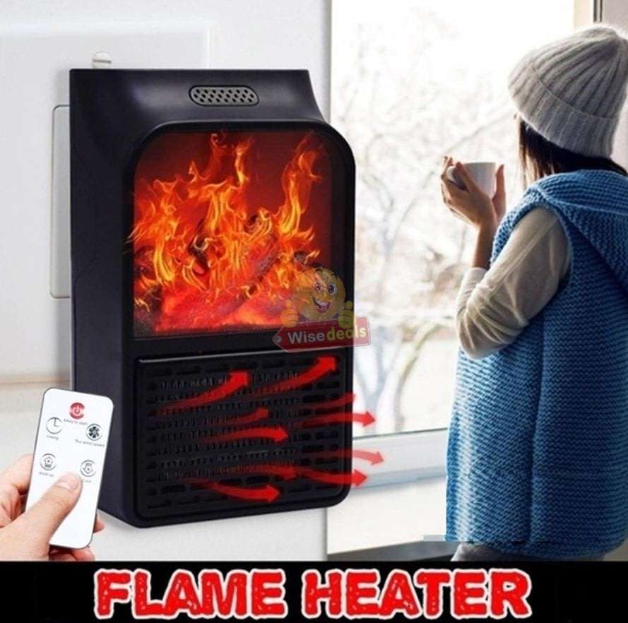 Remote Control Flame Heater, 1000W, Rapid Heat Dissipation, Easy to operate