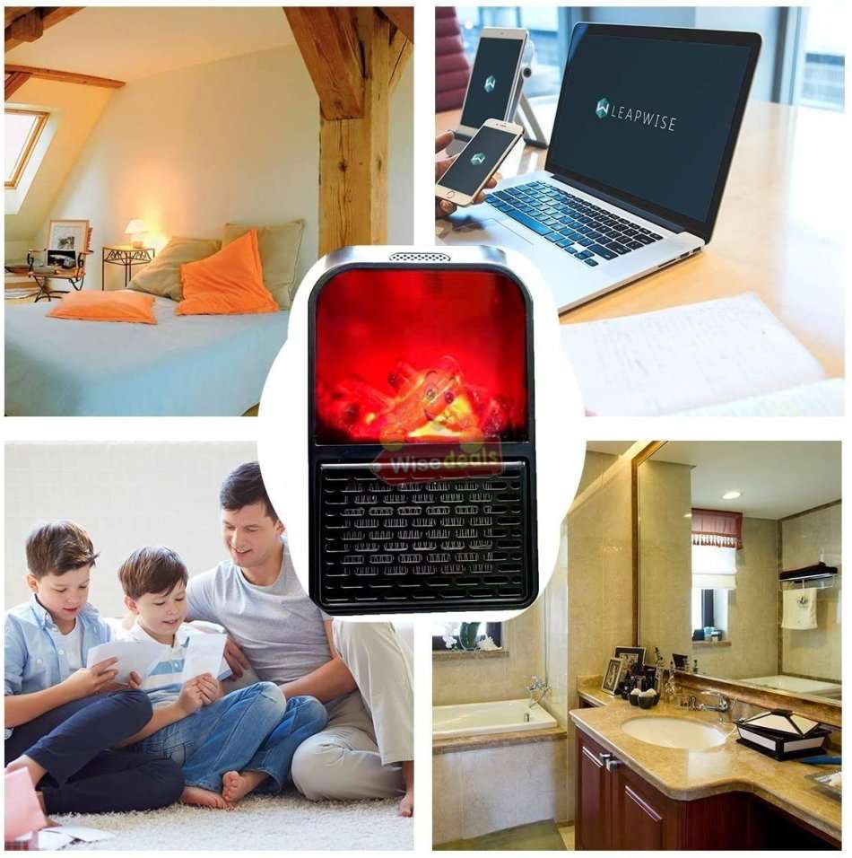 Remote Control Flame Heater, 1000W, Rapid Heat Dissipation, Easy to operate
