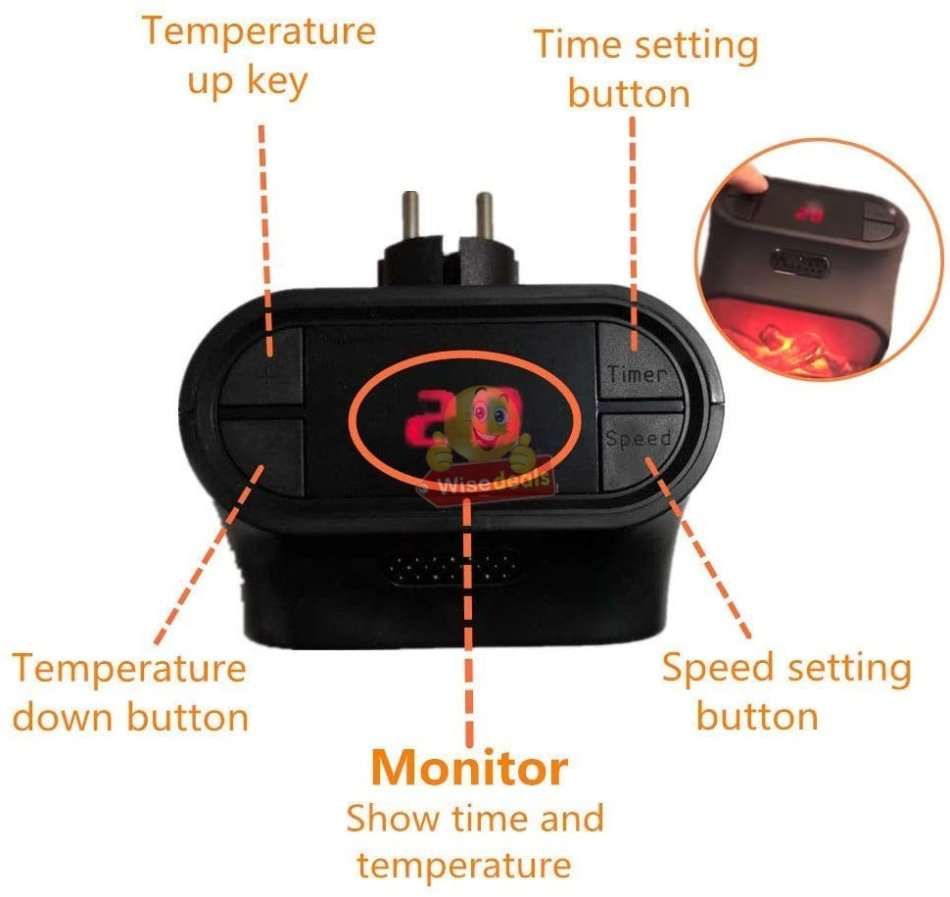 Remote Control Flame Heater, 1000W, Rapid Heat Dissipation, Easy to operate