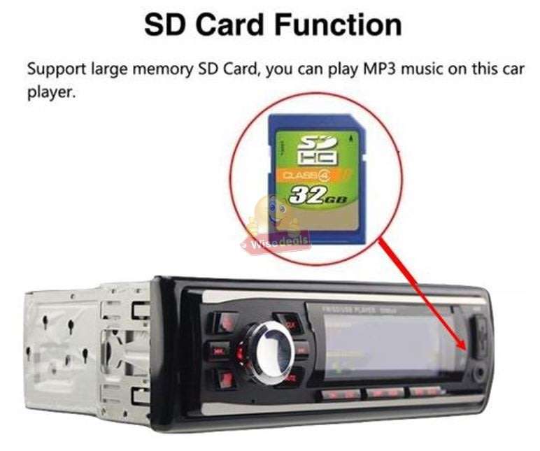Remote Control Car Radio MP3 Player, Support FM Radio, AUX, USB, SD Card and more...