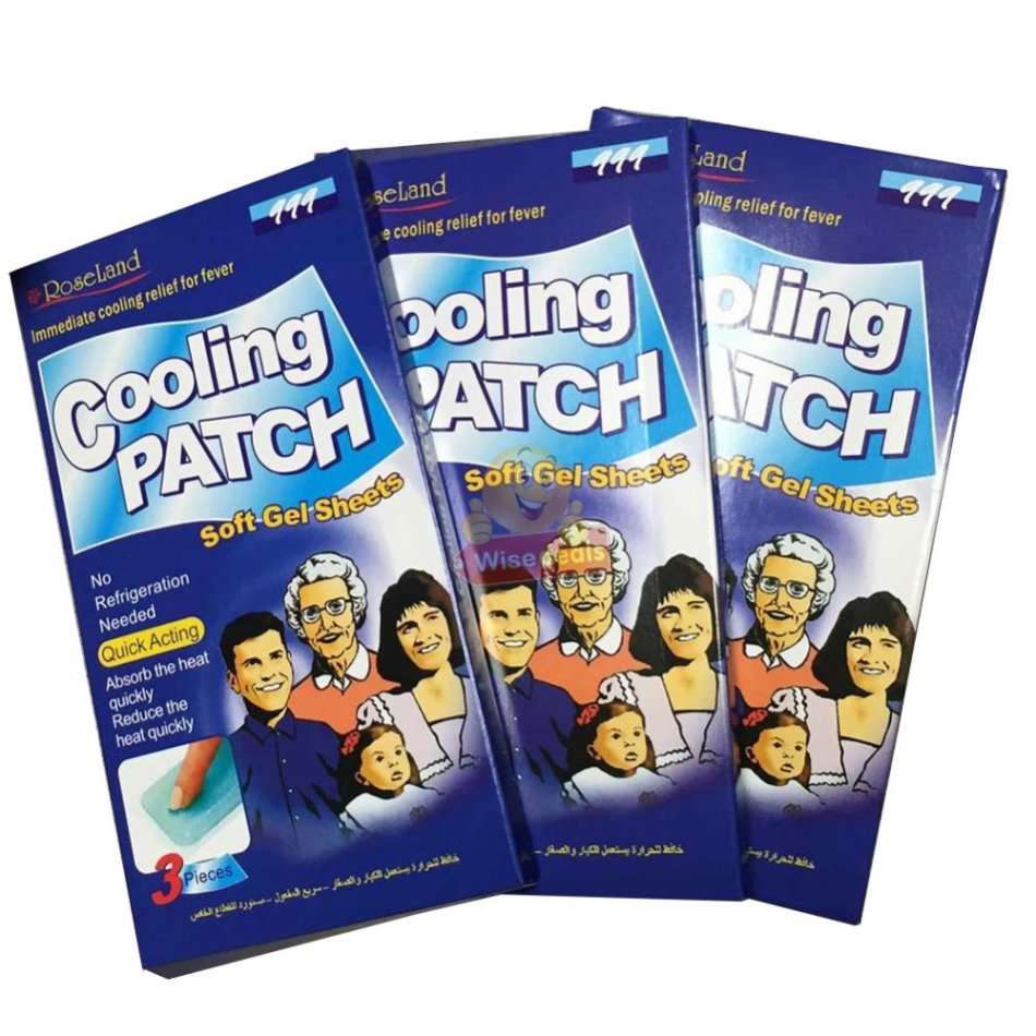 Cooling Patch  3 Pieces per pack, Quick Acting Solution against Fever, No refrigeration Needed