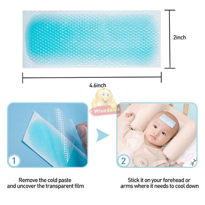 Cooling Patch  3 Pieces per pack, Quick Acting Solution against Fever, No refrigeration Needed