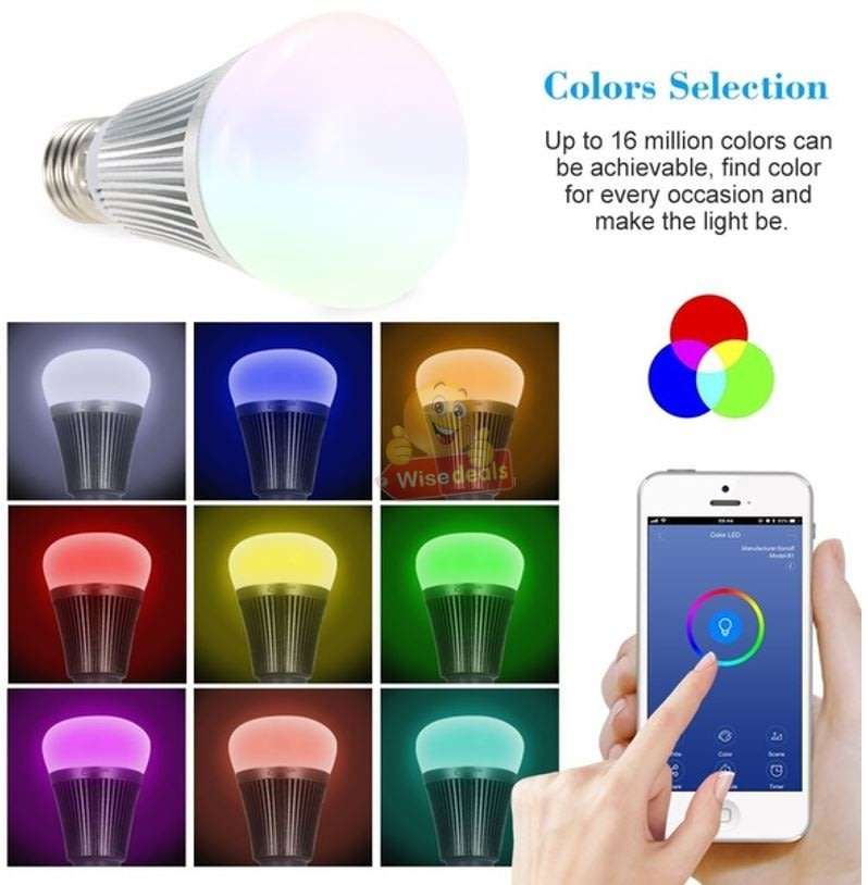 B1 Sonoff 6W Colour Changing E27 Bulb with WIFI, Change Colour, Brightness, Dimmable