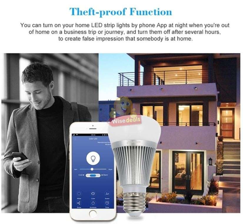 B1 Sonoff 6W Colour Changing E27 Bulb with WIFI, Change Colour, Brightness, Dimmable