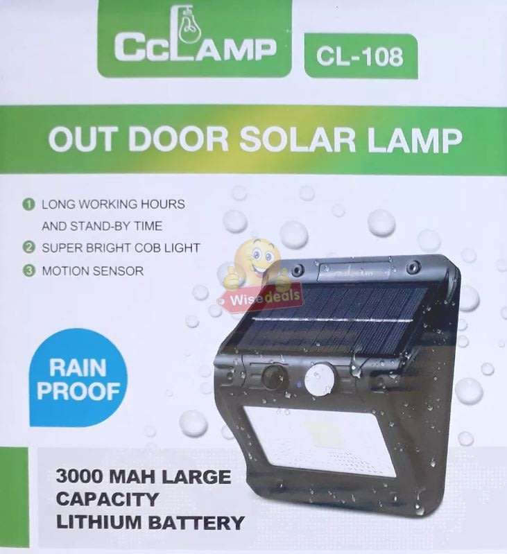 Super Bright COB & 20 LED SOLAR Wall Light with 3 Modes and 3000mAh Battery