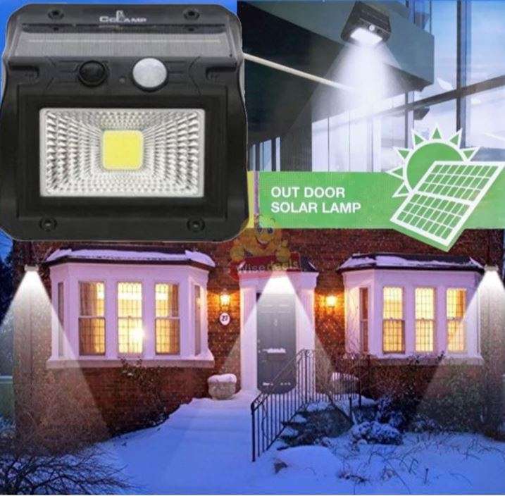 Super Bright COB & 20 LED SOLAR Wall Light with 3 Modes and 3000mAh Battery