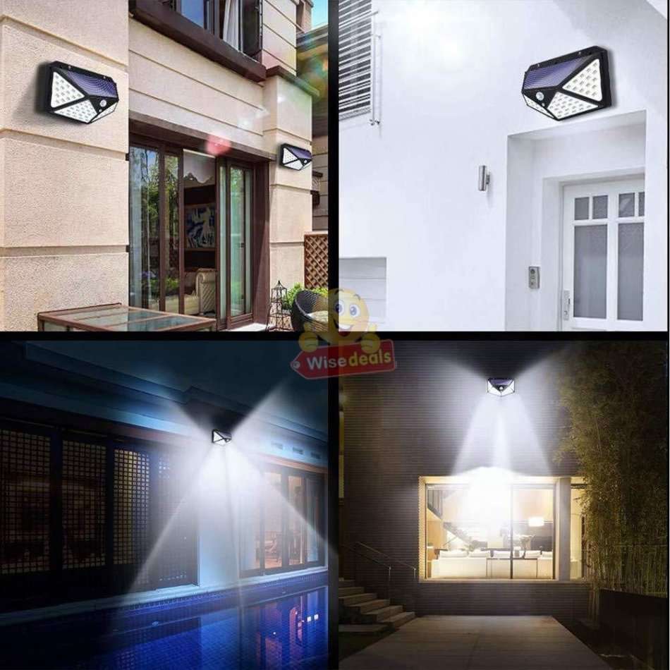 100 LED Super Bright Solar Wall Light, Motion Sensor with 3 Modes, Waterproof & Eco-friendly