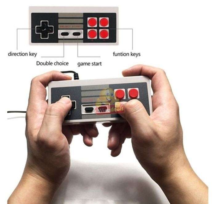 Game Console with 2 Controllers and 600 Built-in Games, Hours of Fun for the Whole Family