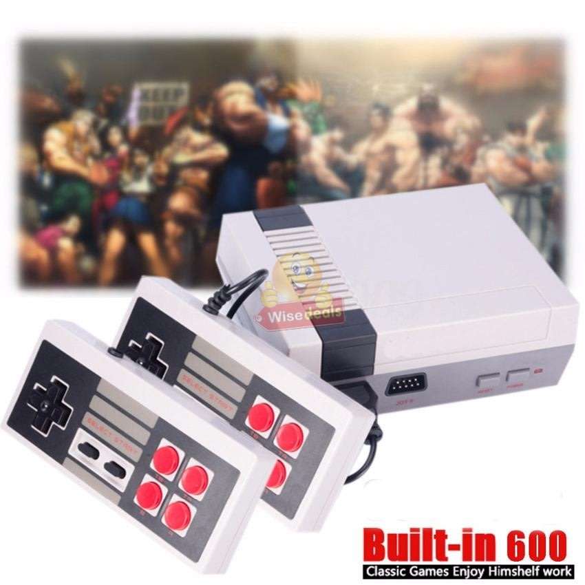 Game Console with 2 Controllers and 600 Built-in Games, Hours of Fun for the Whole Family