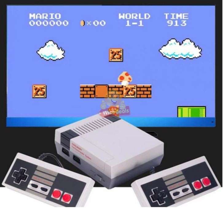 Game Console with 2 Controllers and 600 Built-in Games, Hours of Fun for the Whole Family