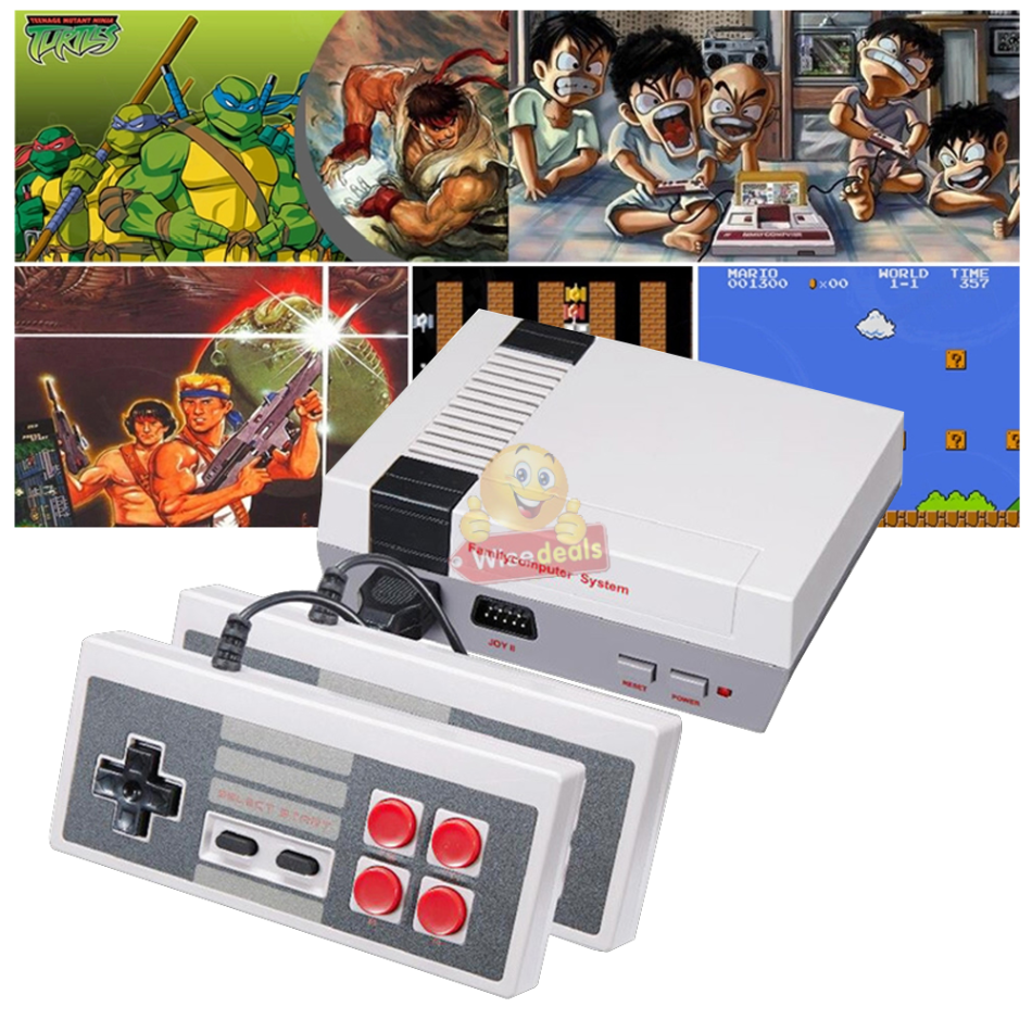 Game Console with 2 Controllers and 600 Built-in Games, Hours of Fun for the Whole Family