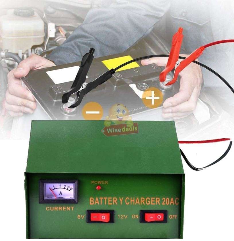 6V & 12V Battery Charger 20A with Current Display