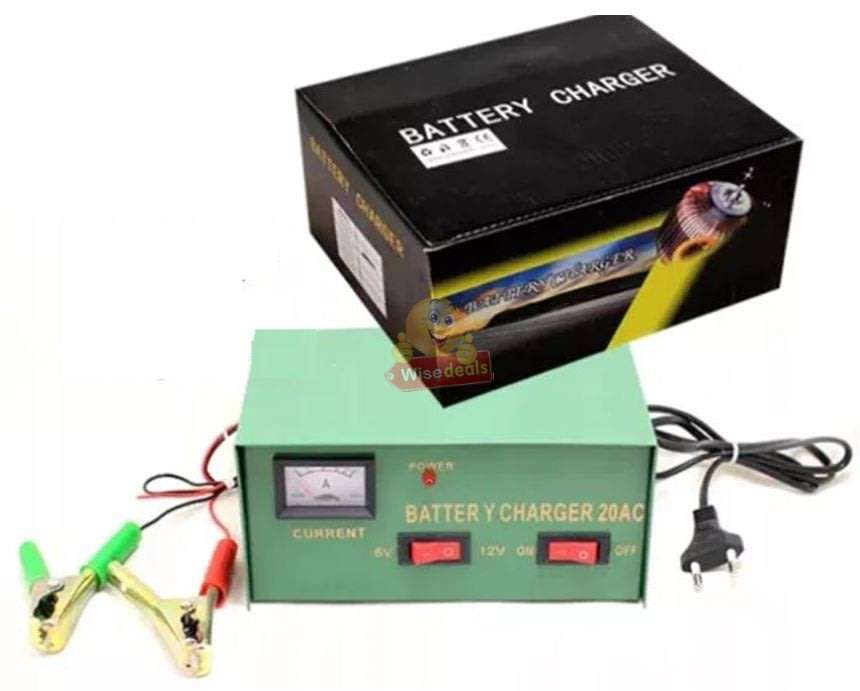 6V & 12V Battery Charger 20A with Current Display