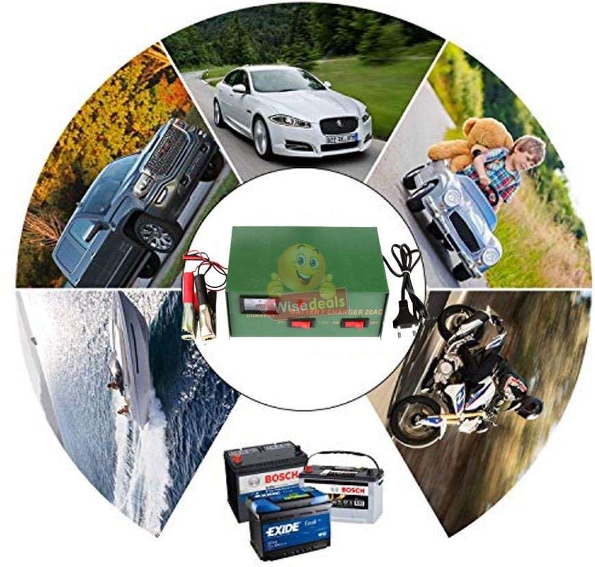 6V & 12V Battery Charger 20A with Current Display