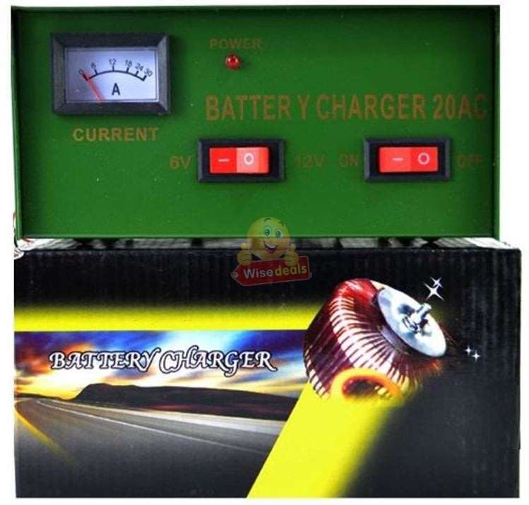 6V & 12V Battery Charger 20A with Current Display