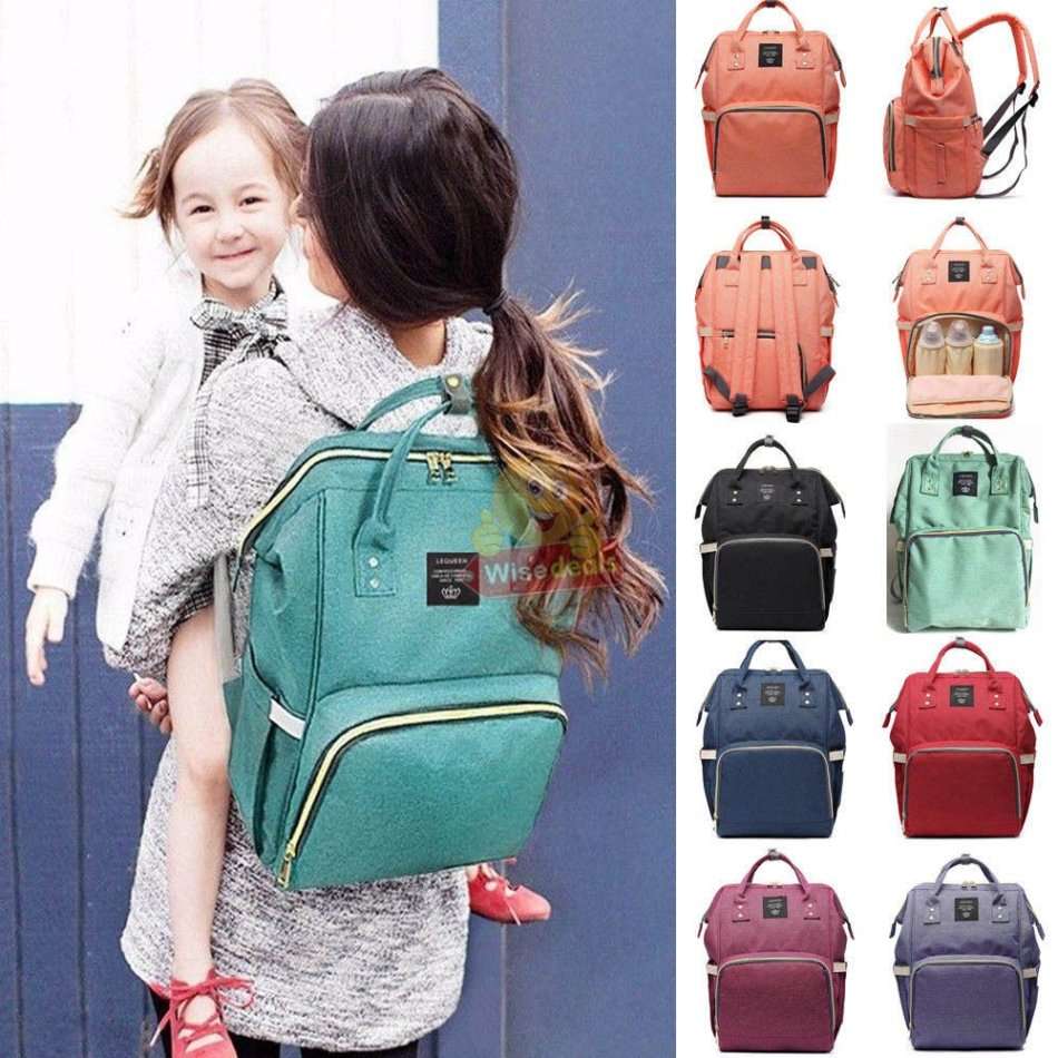 Large Capacity Baby Backpack Bag with insulated bottle pockets