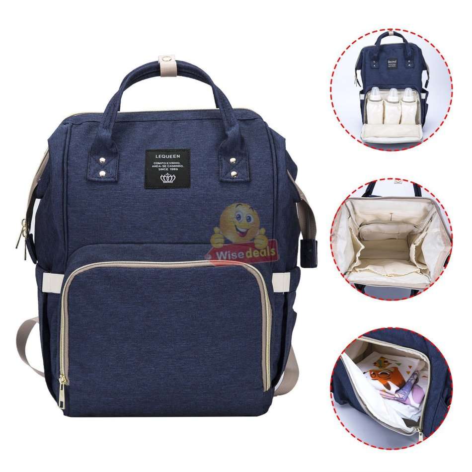 Large Capacity Baby Backpack Bag with insulated bottle pockets