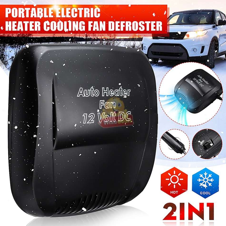 2-IN-1 12V 150W Car Heating & Cooling Fan & Defogger
