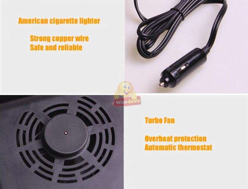 2-IN-1 12V 150W Car Heating & Cooling Fan & Defogger
