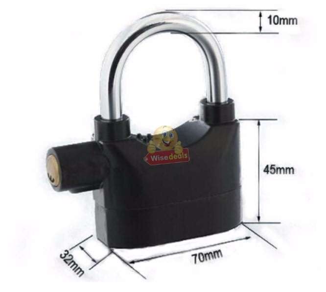 Alarm Lock with Batteries and 3 Keys