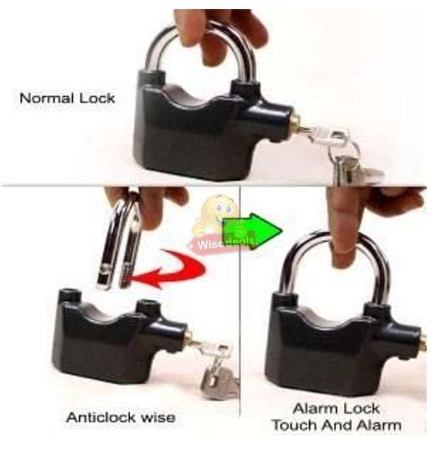 Alarm Lock with Batteries and 3 Keys