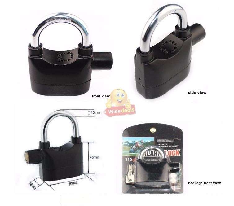 Alarm Lock with Batteries and 3 Keys