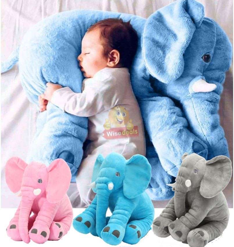 Large Super Soft Baby Elephant Pillow