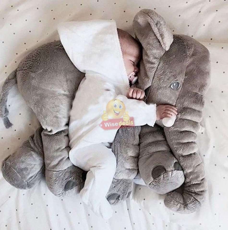 Large Super Soft Baby Elephant Pillow
