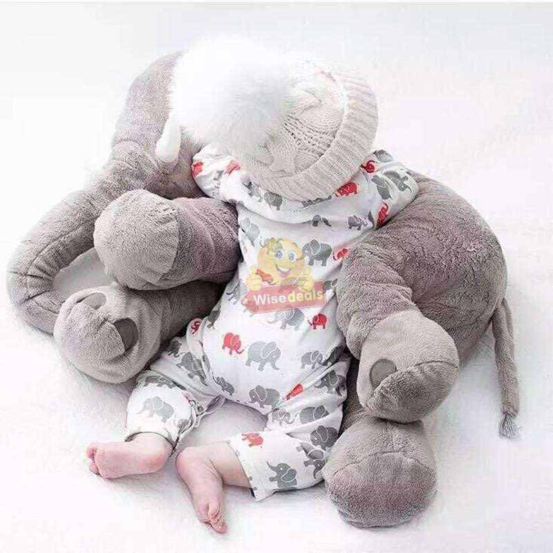 Large Super Soft Baby Elephant Pillow