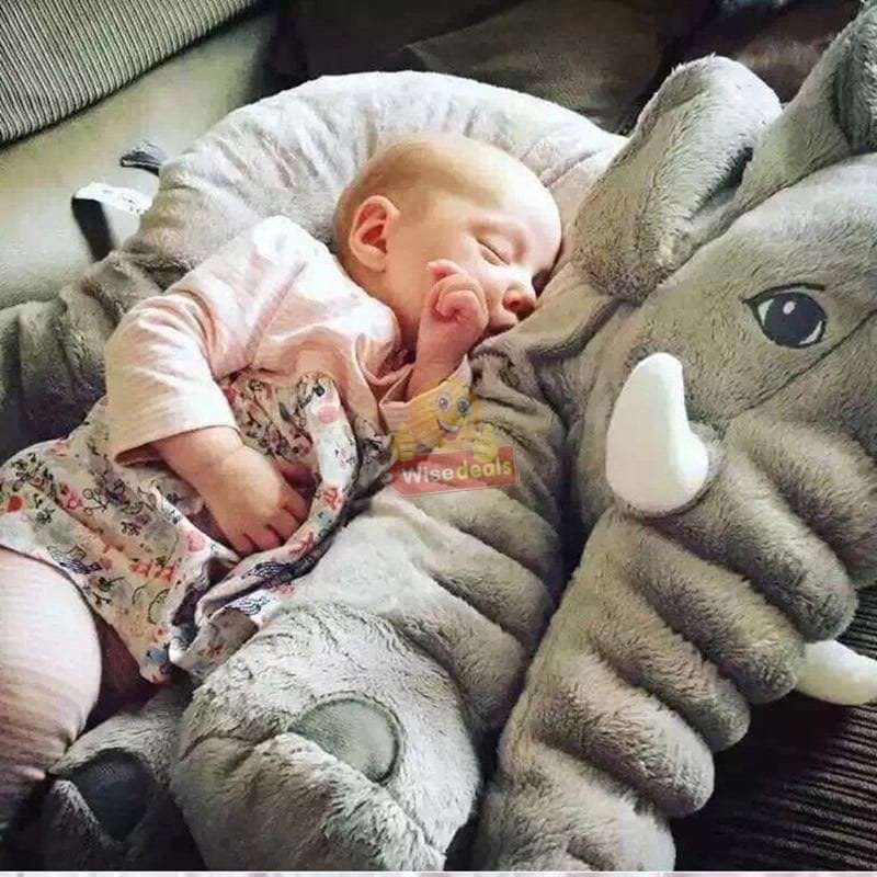 Large Super Soft Baby Elephant Pillow