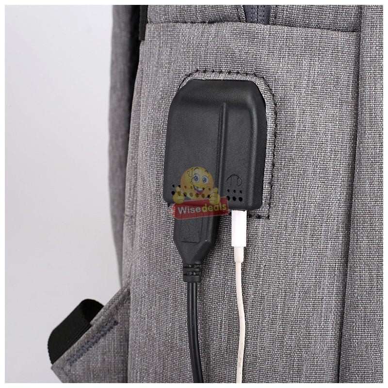 Stylish Backpack with lots of space and pockets, build-in USB Port with Cable