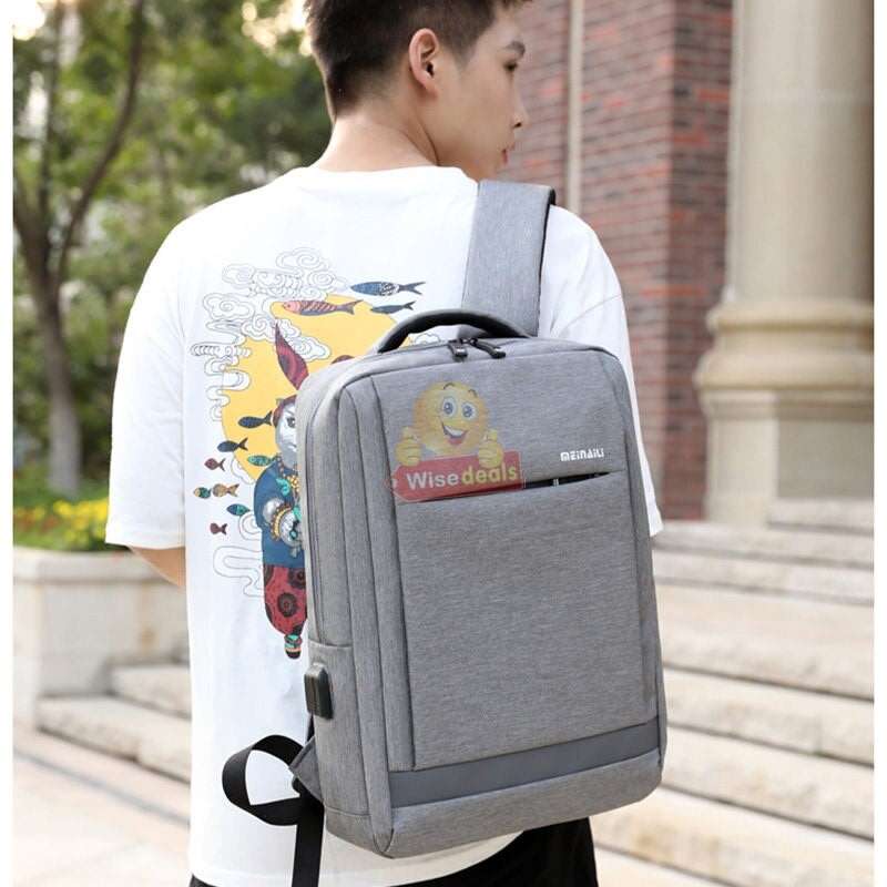 Stylish Backpack with lots of space and pockets, build-in USB Port with Cable