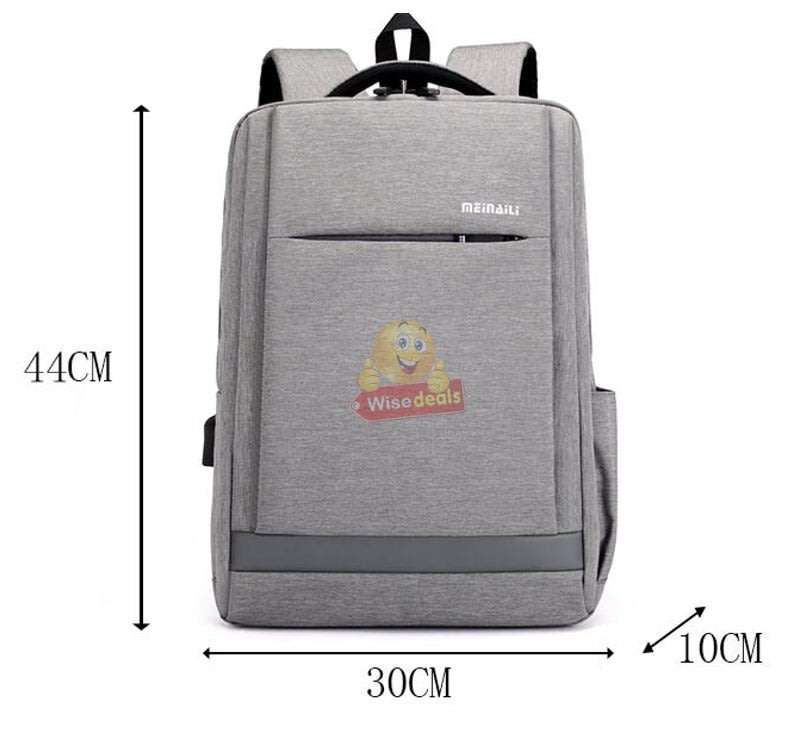 Stylish Backpack with lots of space and pockets, build-in USB Port with Cable