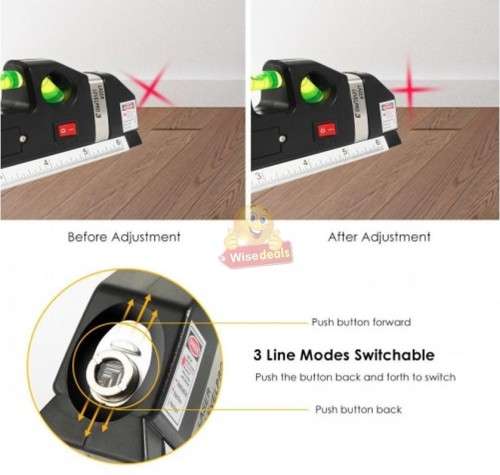 Laser Level Pro 3 Multi-Purpose Measuring Tool With 2.5m Tape