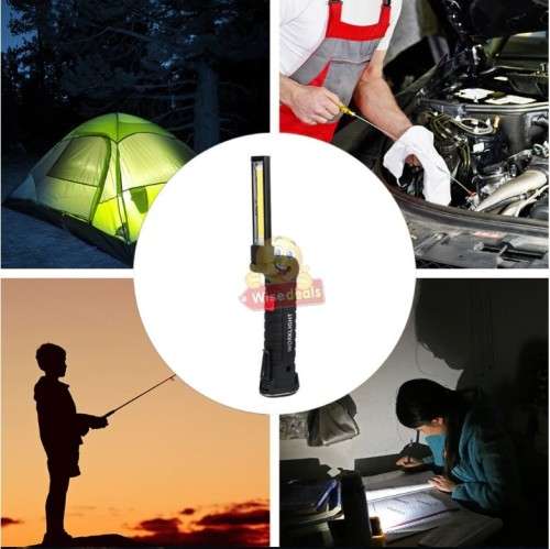 Magnetic Folding COB LED Work Light with Hook, USB Charging Interface and 5 Modes