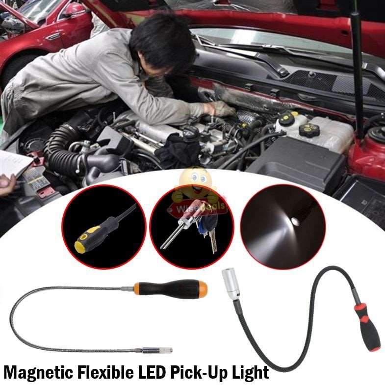 56cm Flexible Magnetic Pick-Up Tool with LED Light